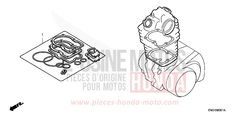 TROUSSE DE JOINT A de CRF150R "Grandes Roues" EXTREME RED (R292) 2008